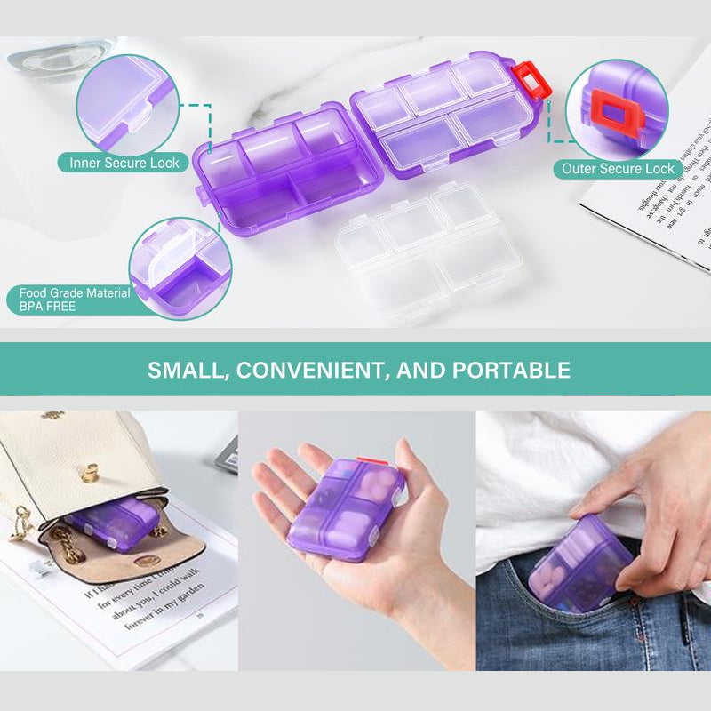 Compact Portable Travel Pill Organizer with 161 Labels