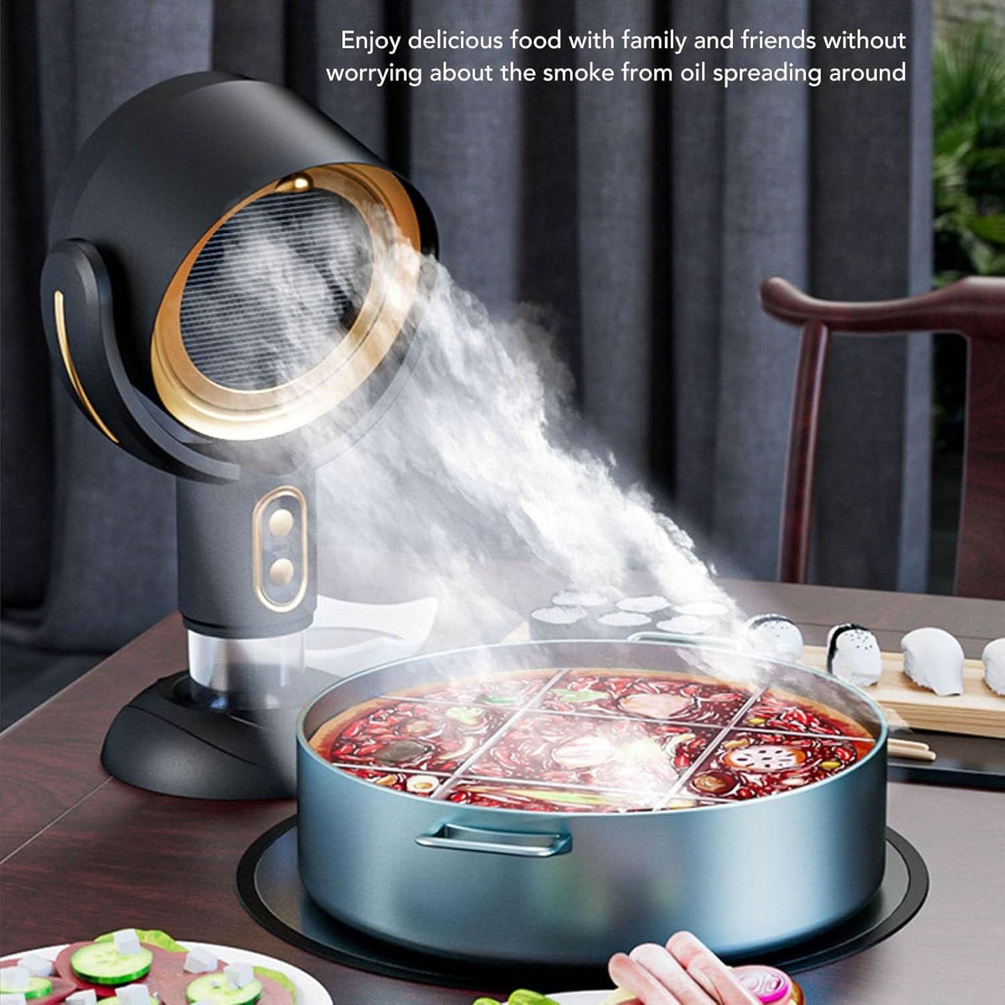 Compact Smoke Absorber Energy Efficient, Quiet System for Maintaining Fresh Air at Home and Office