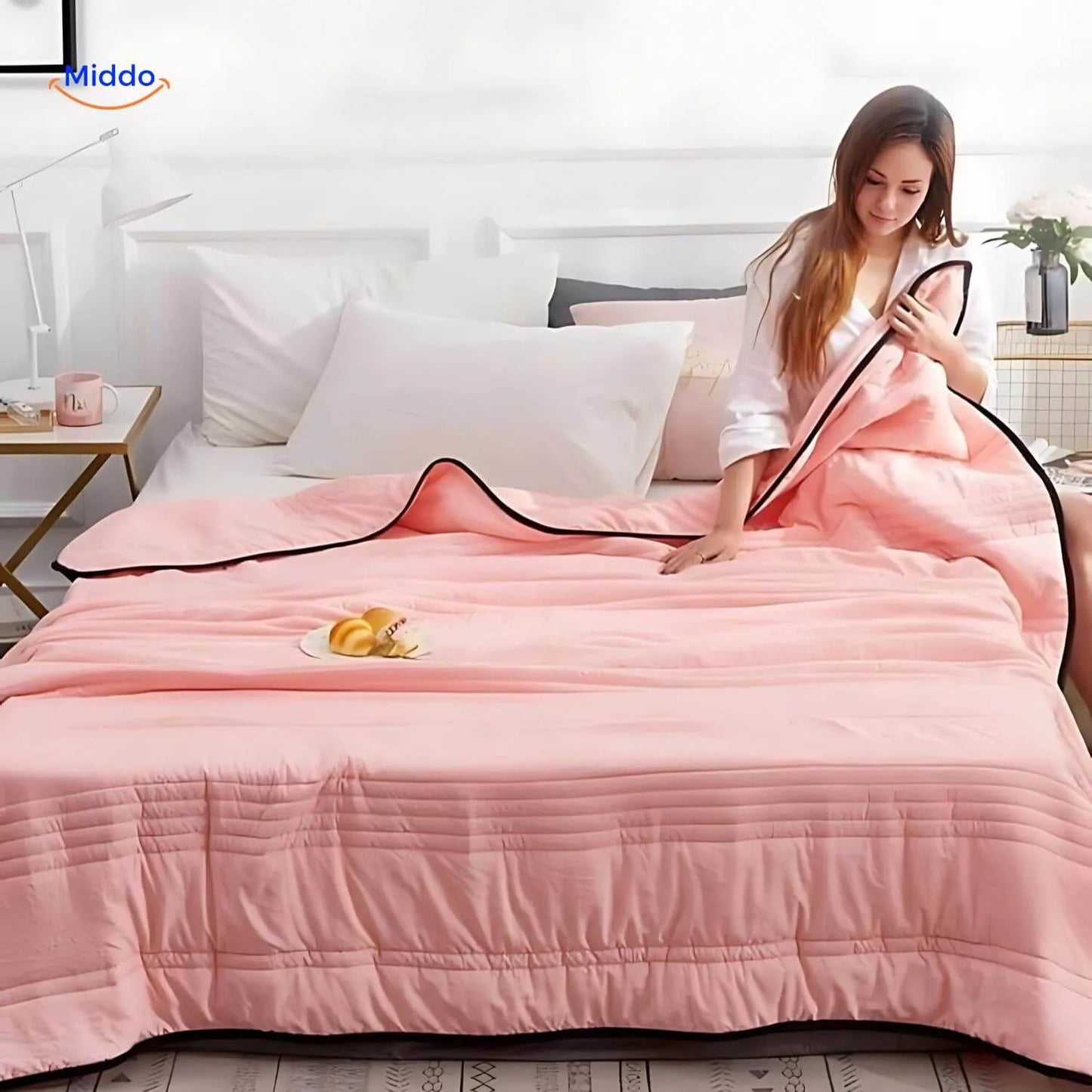 Coolwave™ Cooling Blanket | Breathable and Lightweight for Stylish Summer Comfort!