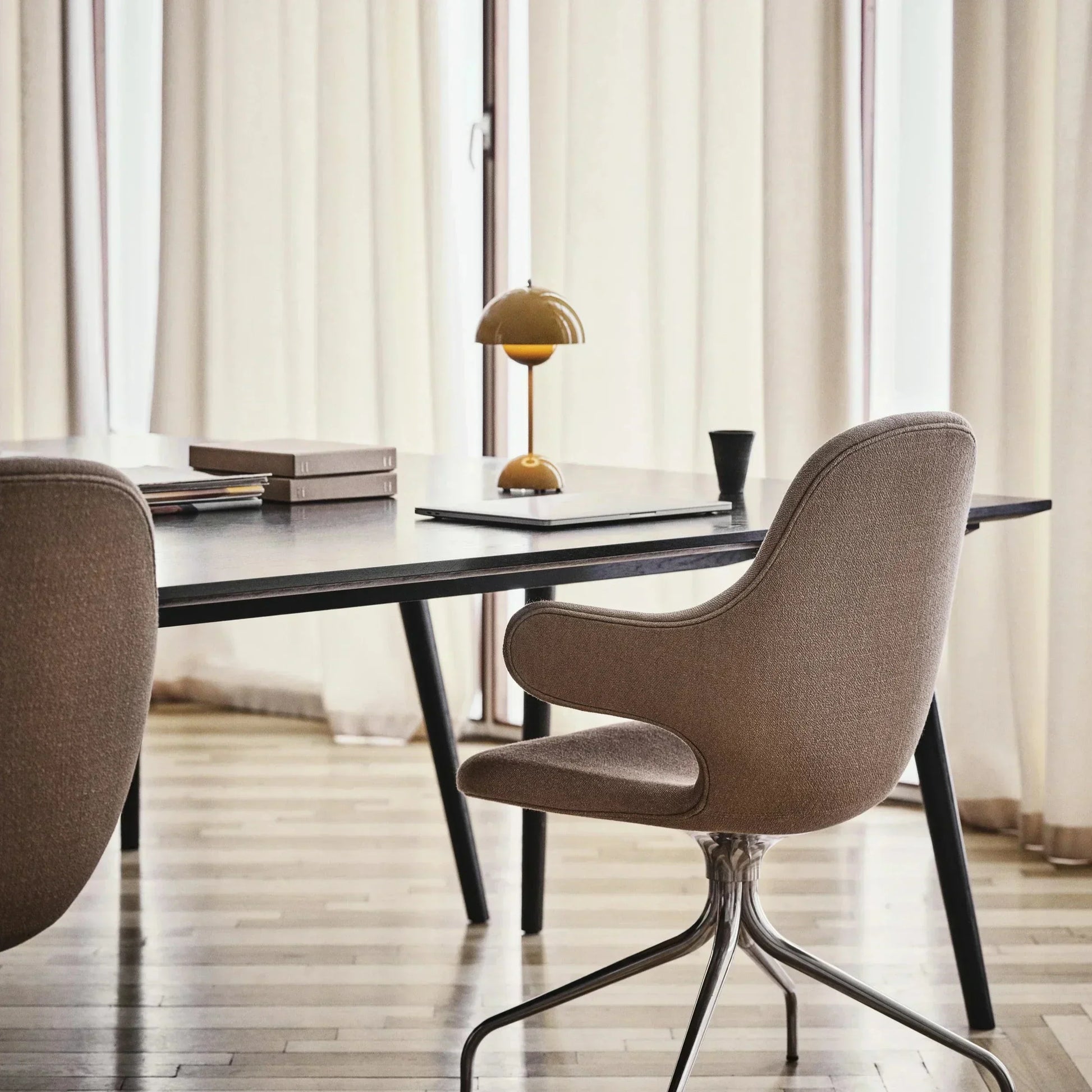 Cordless Retro LED Table Lamp with Umbrella Design