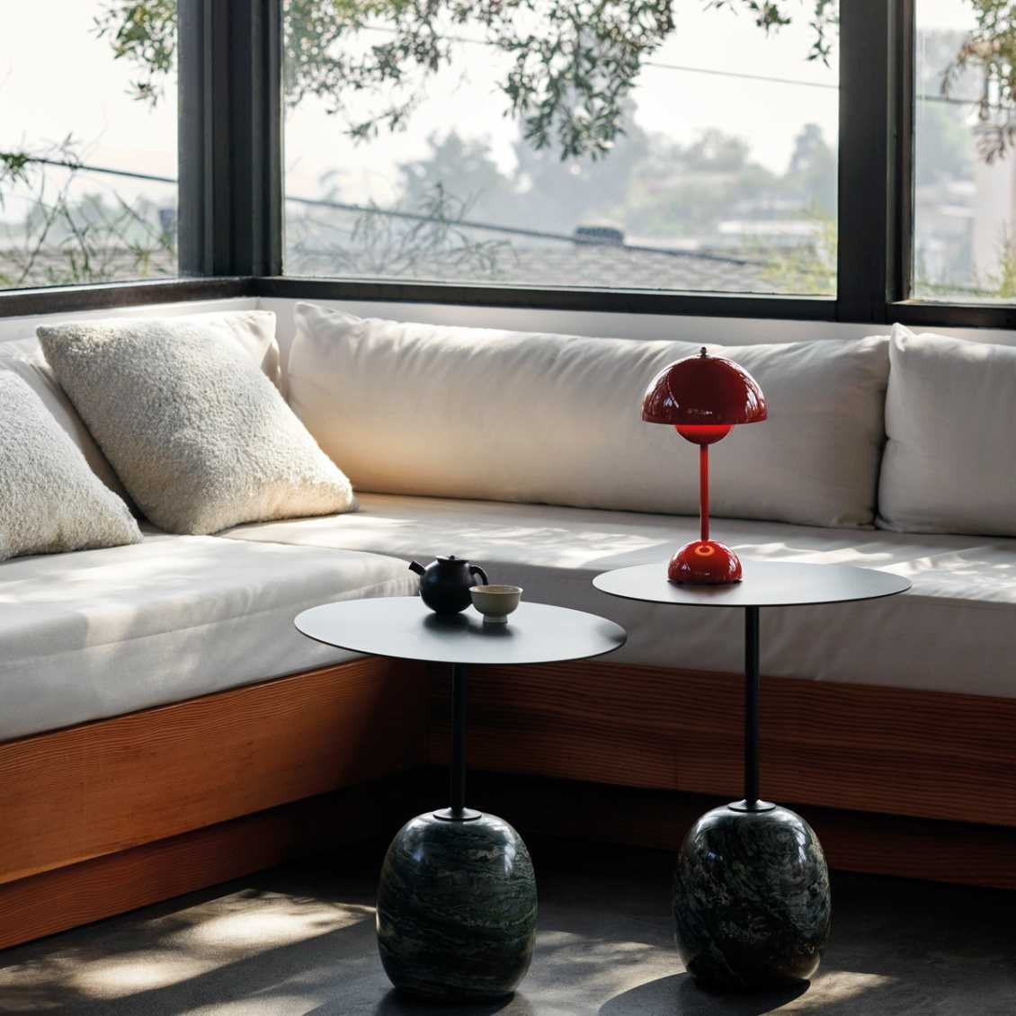 Cordless Retro LED Table Lamp with Umbrella Design