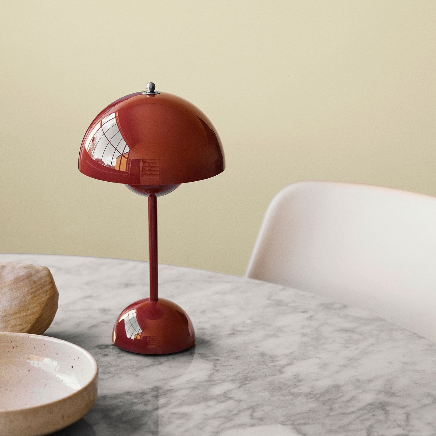 Cordless Retro LED Table Lamp with Umbrella Design