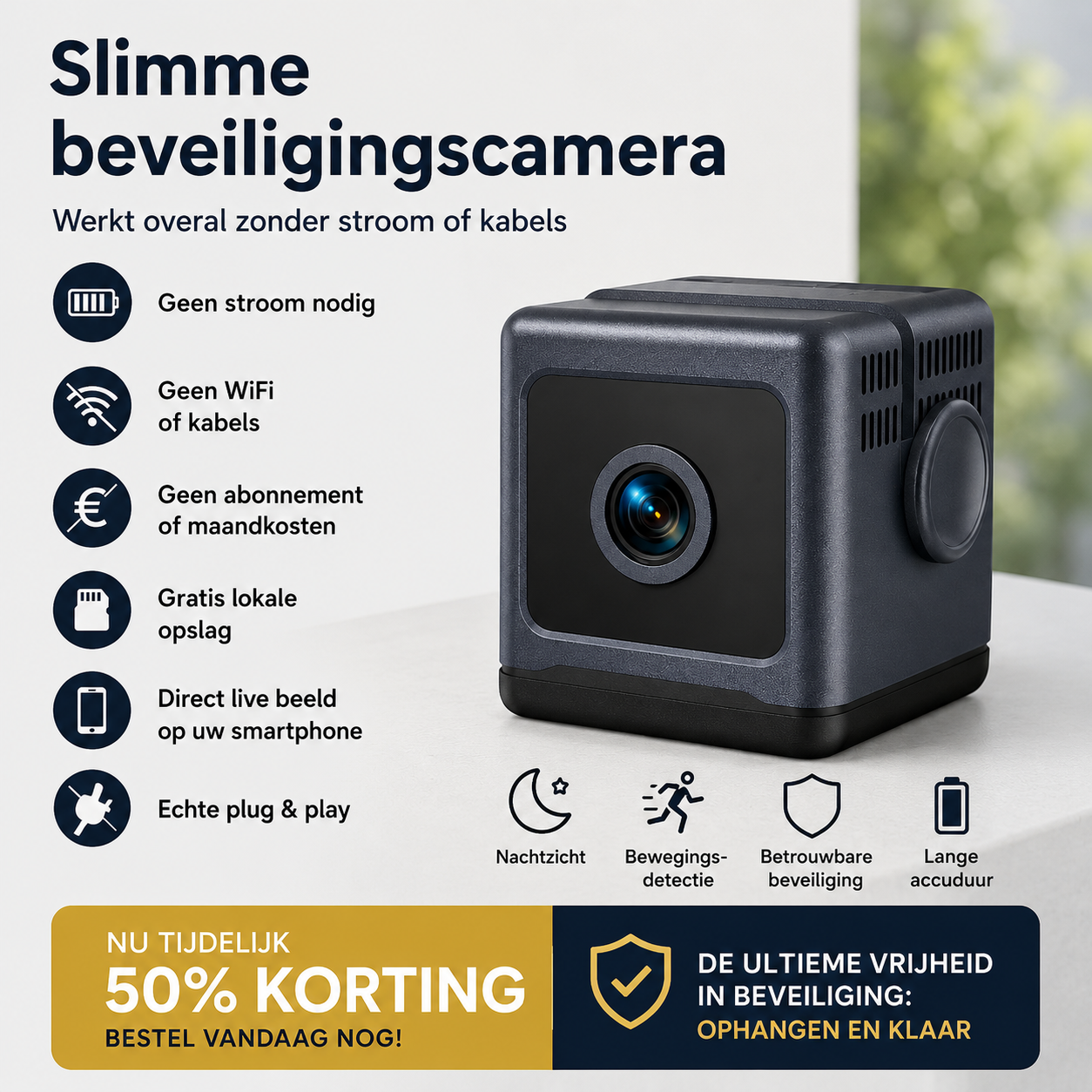 CubeCam™ | 100% Wireless Security Without Hassle
