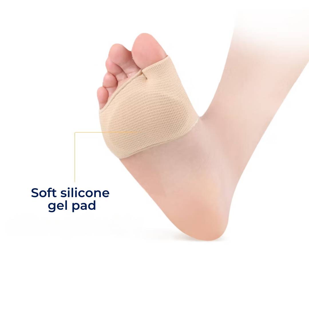 CushionFlex Forefoot Protection | Silicone Gel Cushion - Absorbs Shock on Foot - Pain Relief - for Metatarsalgia - Daily Comfort Closora