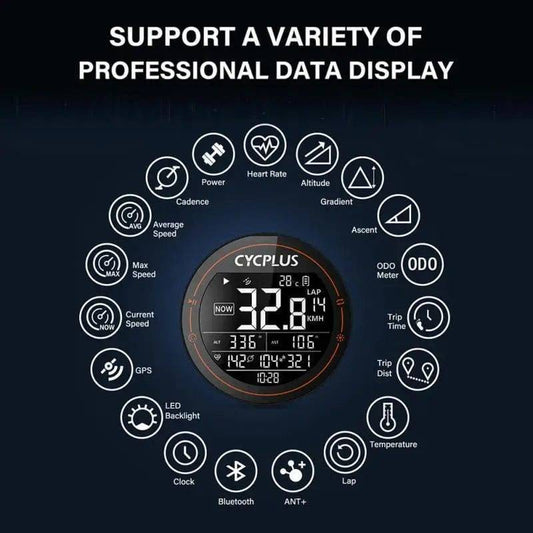 Cycplus M2 Wireless GPS Bicycle Computer