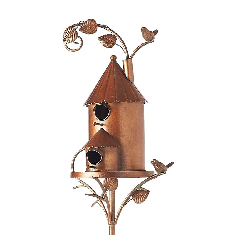 Decorative Birdhouses Garden Stakes Metal Outdoor