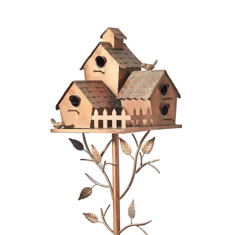 Decorative Birdhouses Garden Stakes Metal Outdoor