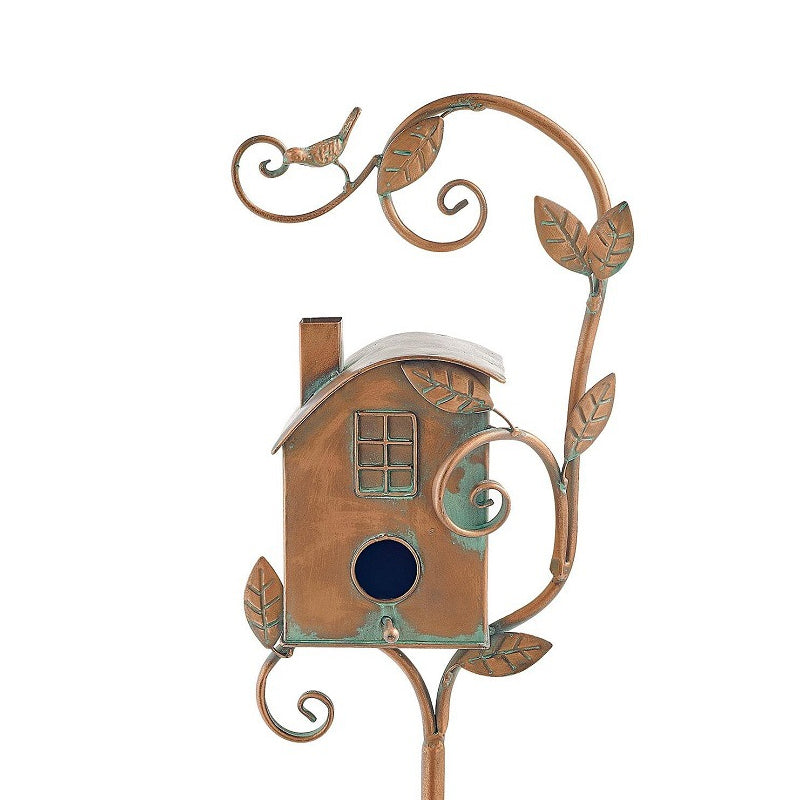 Decorative Birdhouses Garden Stakes Metal Outdoor
