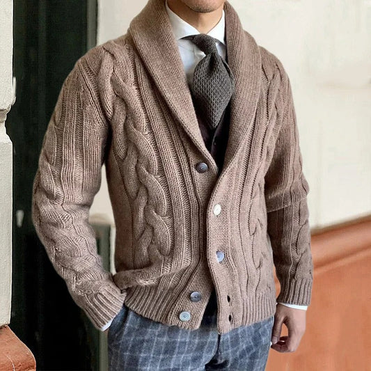 Men's Shawl Collar Cardigan Jacket - Image 1