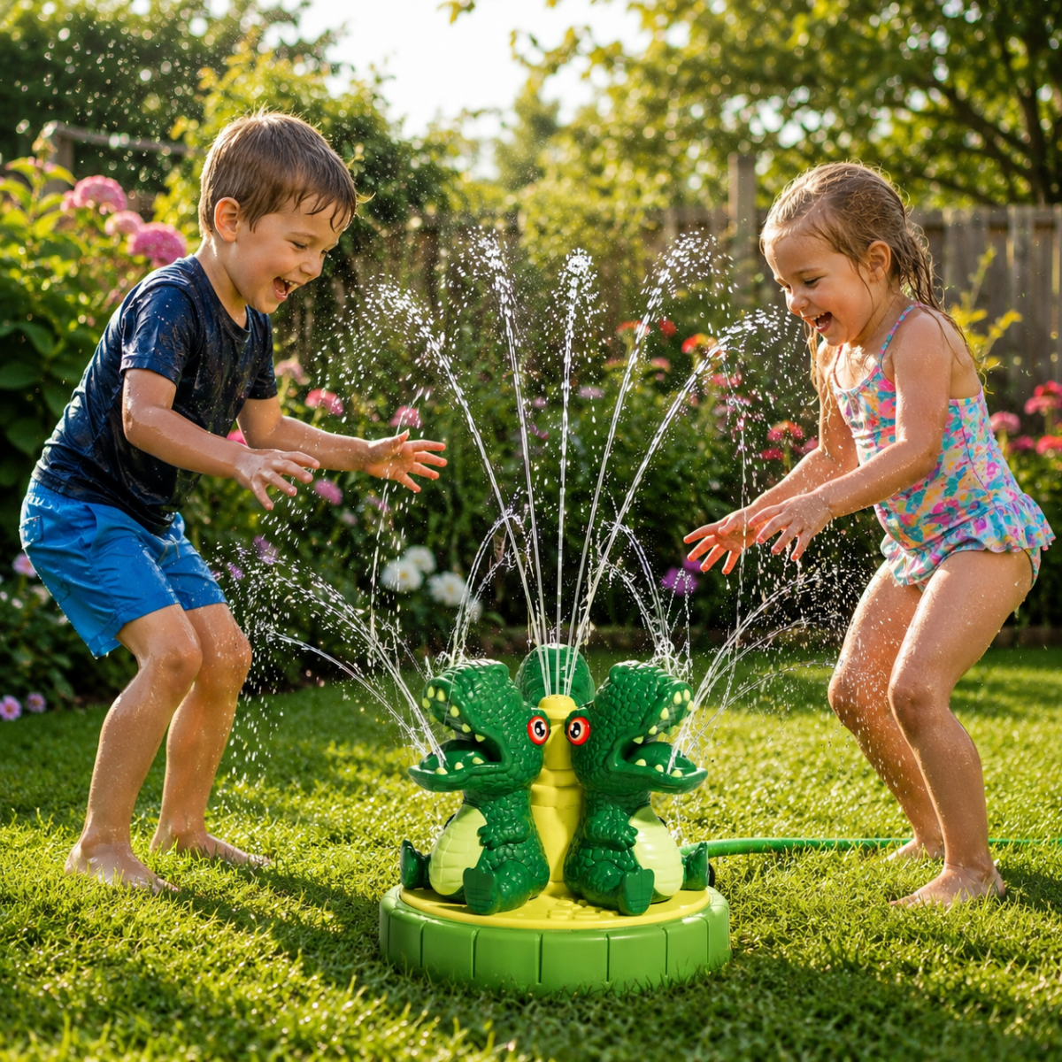 DINOSPLASH – Interactive Dinosaur Water Sprinkler for Fun Summer Play