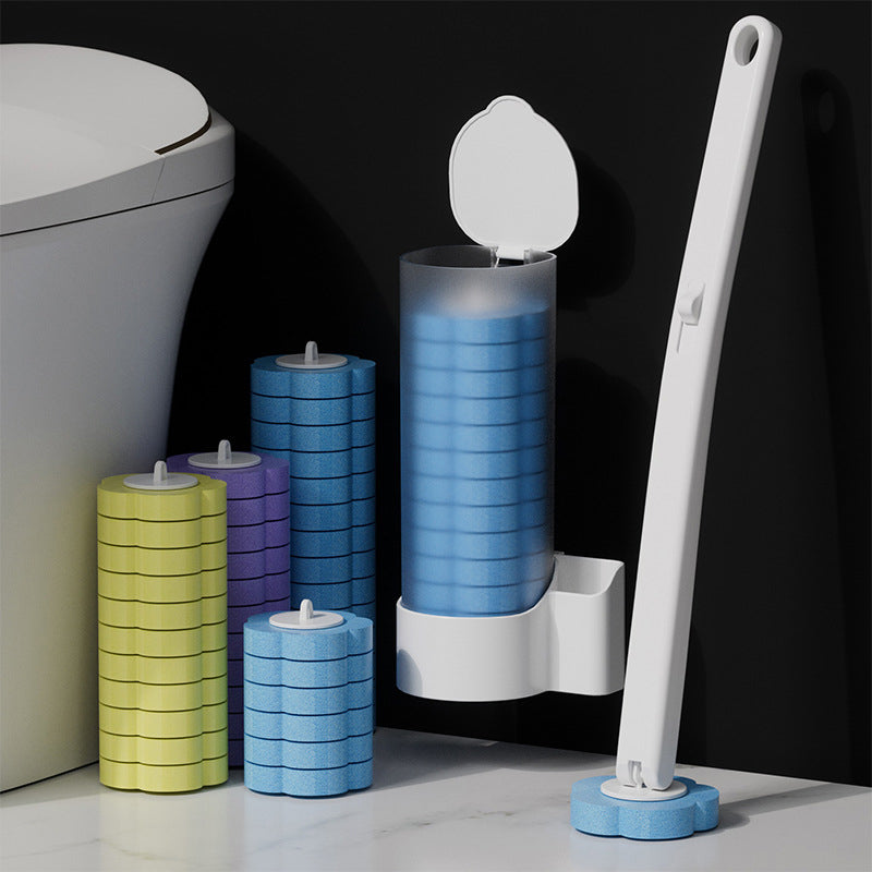 Disposable Toilet Brush | Antibacterial | Hygienic Sponge Heads | CleanClick