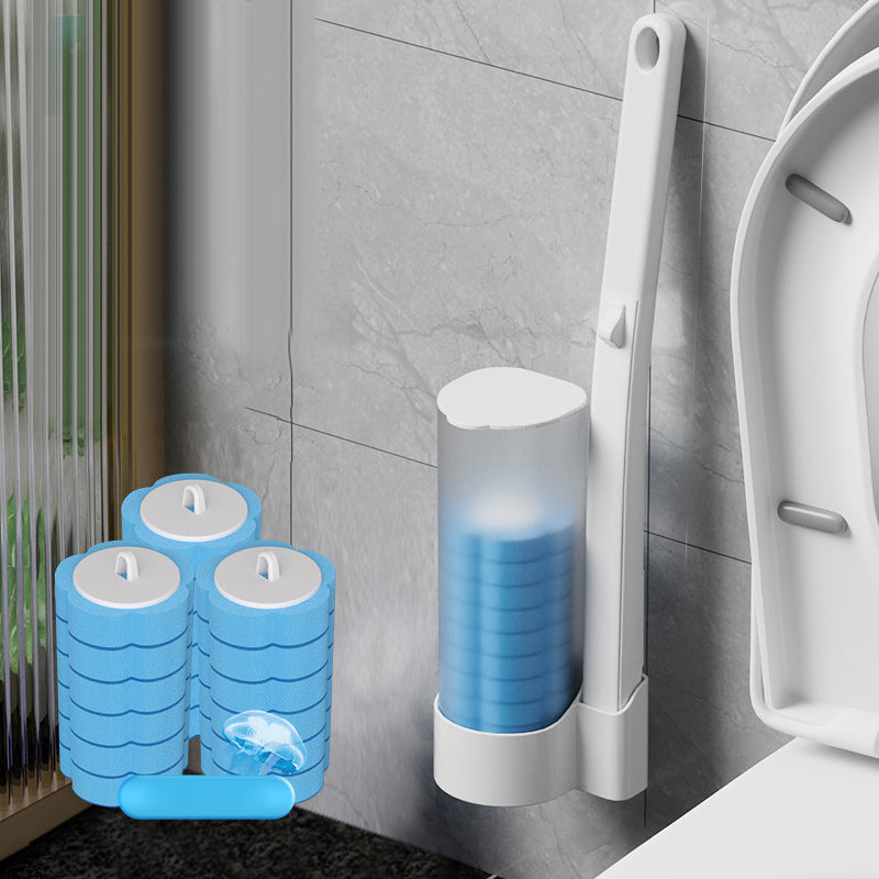 Disposable Toilet Brush | Antibacterial | Hygienic Sponge Heads | CleanClick