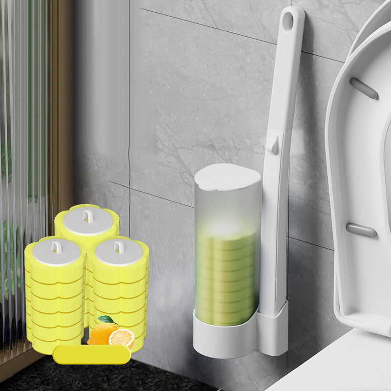 Disposable Toilet Brush | Antibacterial | Hygienic Sponge Heads | CleanClick