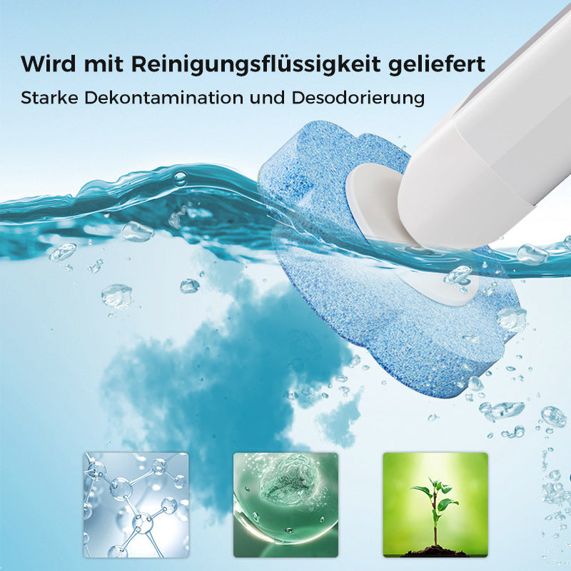 Disposable Toilet Brush | Antibacterial | Hygienic Sponge Heads | CleanClick