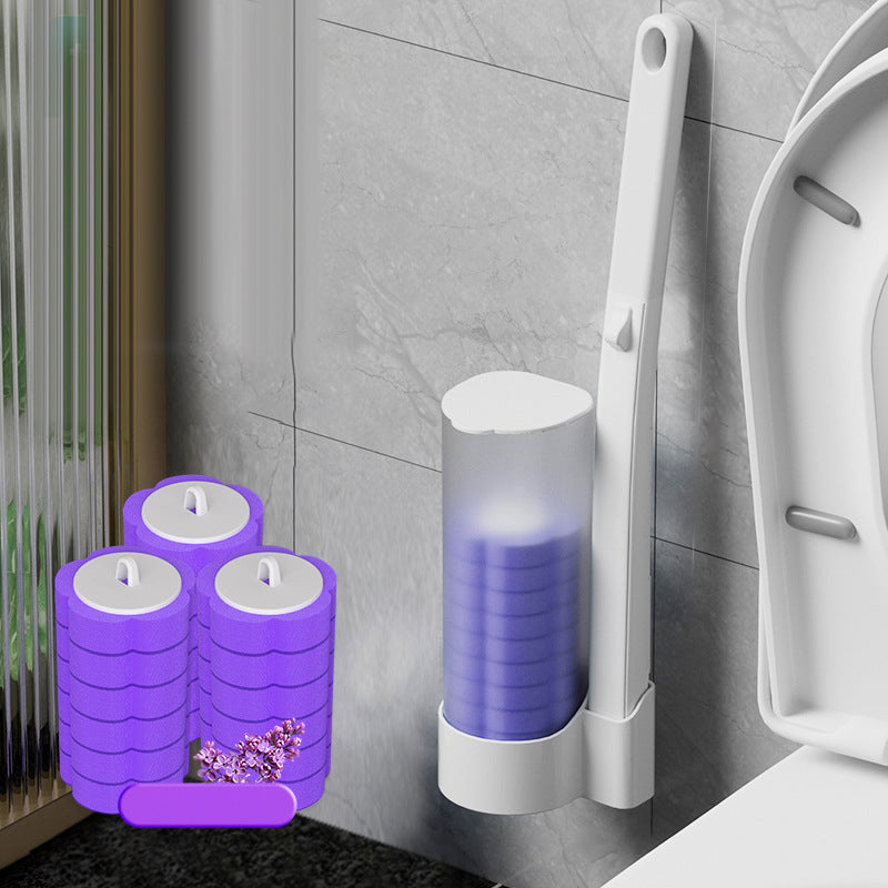 Disposable Toilet Brush | Antibacterial | Hygienic Sponge Heads | CleanClick