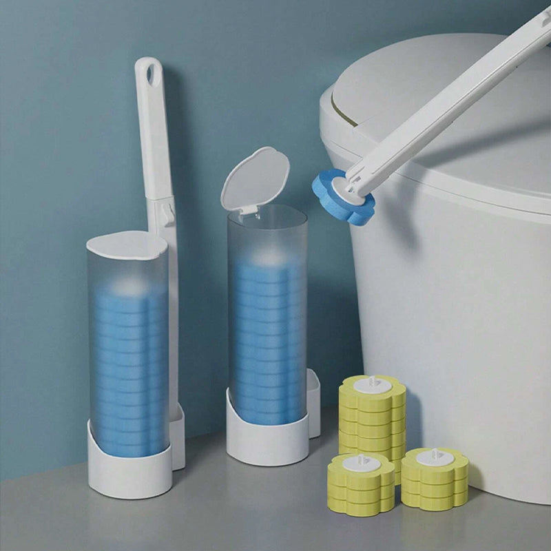 Disposable Toilet Brush | Antibacterial | Hygienic Sponge Heads | CleanClick