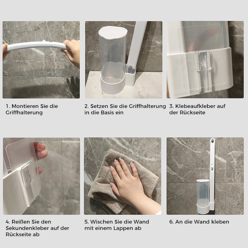 Disposable Toilet Brush | Antibacterial | Hygienic Sponge Heads | CleanClick