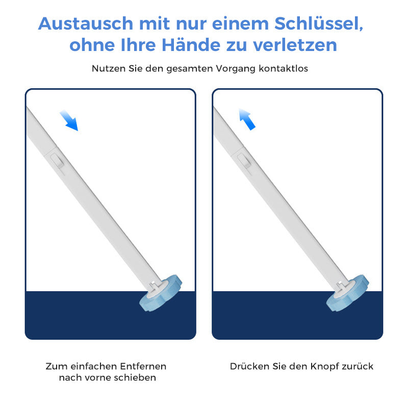 Disposable Toilet Brush | Antibacterial | Hygienic Sponge Heads | CleanClick