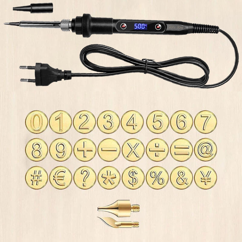 DIY Set for Burning and Sculpting Letters and Numbers