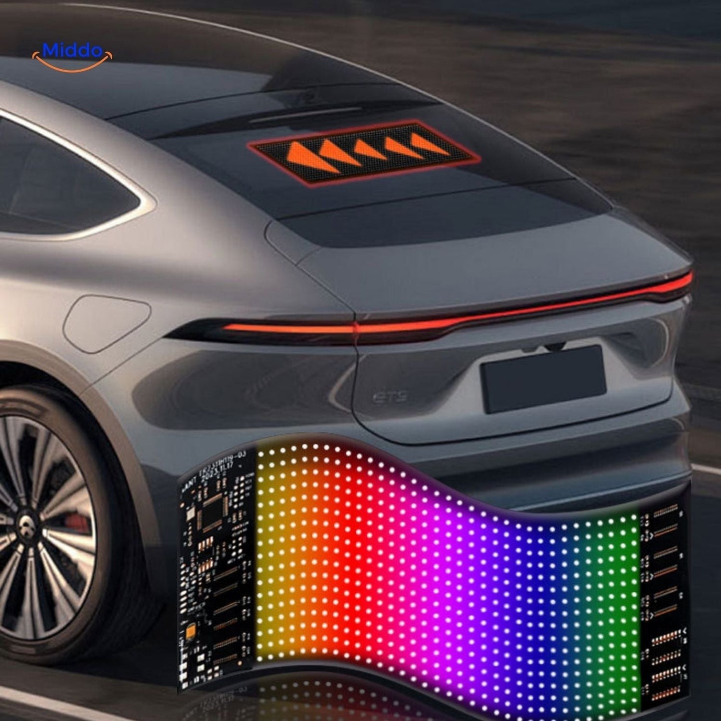 DriveFlex™ Matrix LED Screen | Devil Eyes, Texts & Animations via App + Remote Control