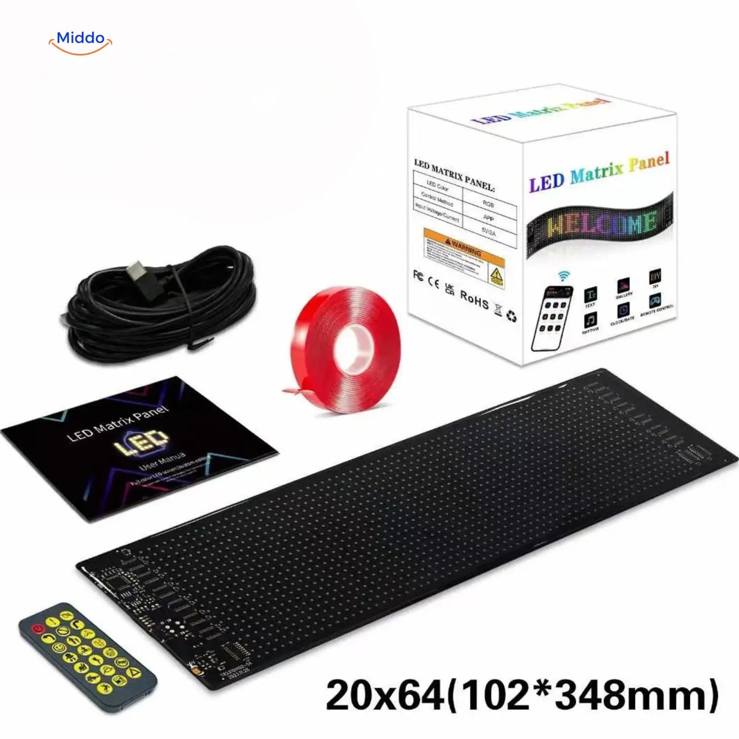 DriveFlex™ Matrix LED Screen | Devil Eyes, Texts & Animations via App + Remote Control