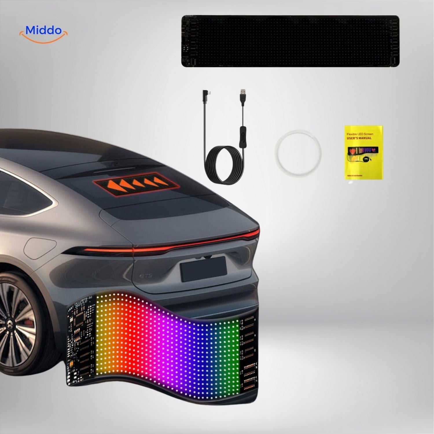 DriveFlex™ Matrix LED Screen | Devil Eyes, Texts & Animations via App + Remote Control