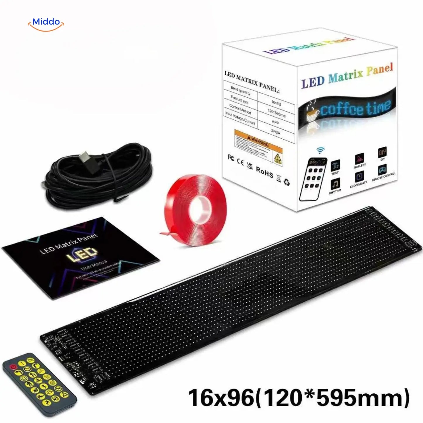 DriveFlex™ Matrix LED Screen | Devil Eyes, Texts & Animations via App + Remote Control