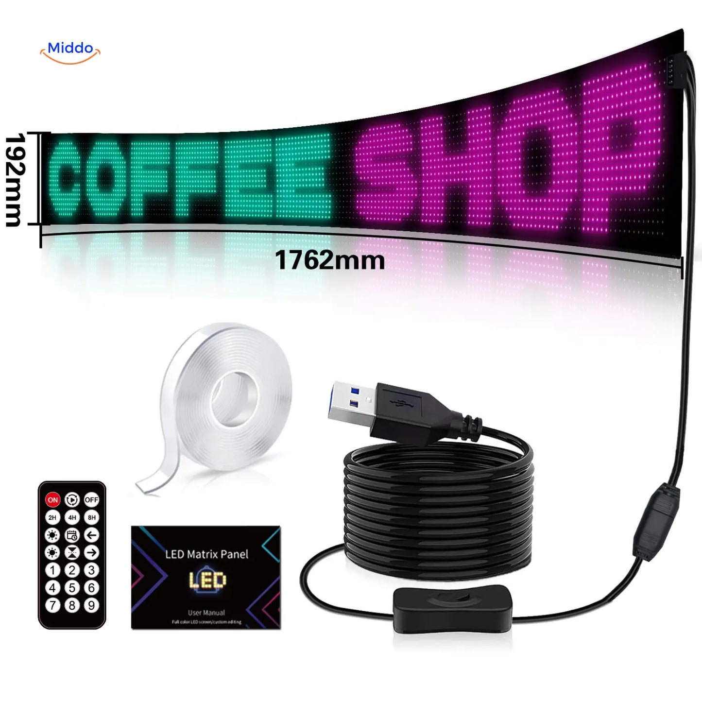 DriveFlex™ Matrix LED Screen | Devil Eyes, Texts & Animations via App + Remote Control