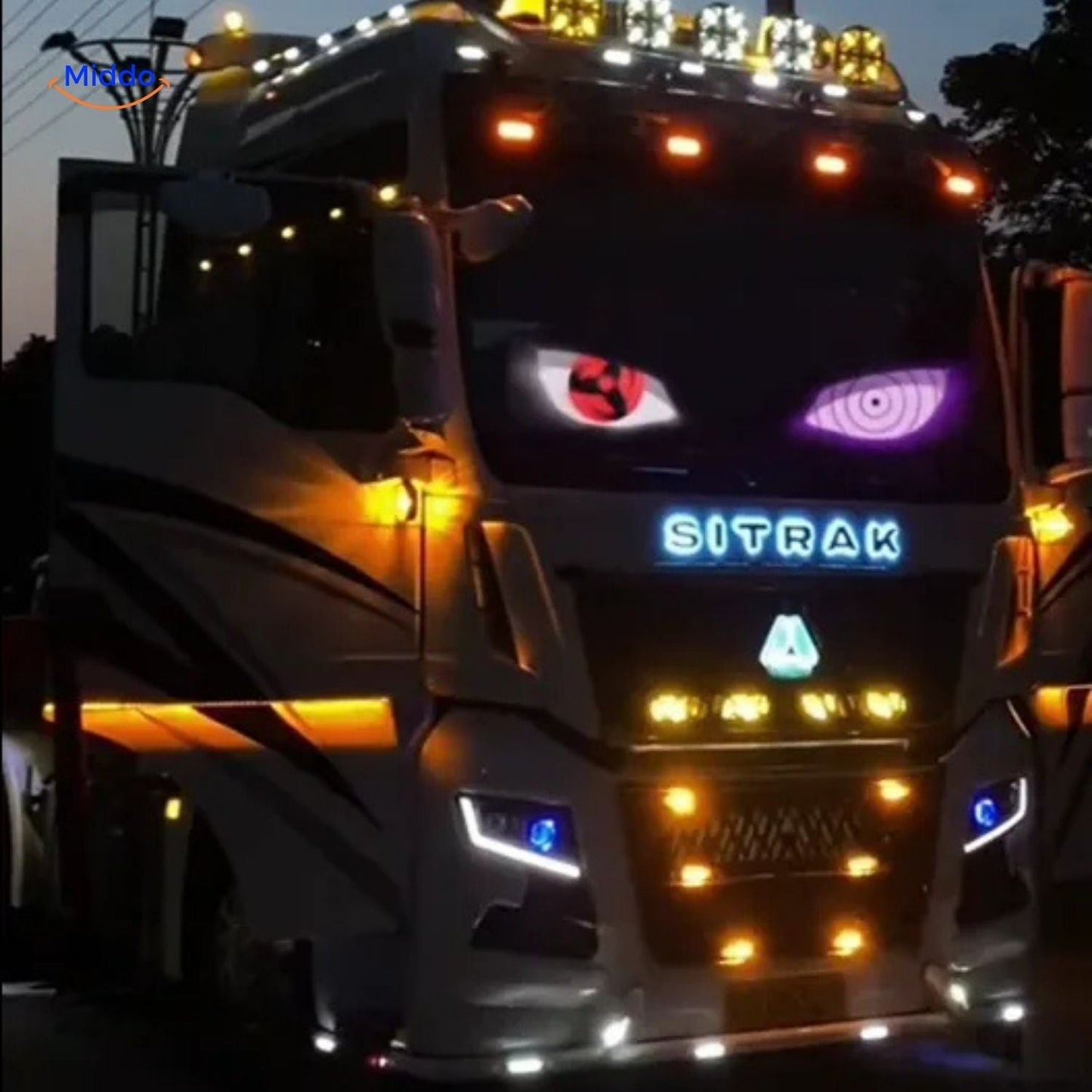 DriveFlex™ Matrix LED Screen | Devil Eyes, Texts & Animations via App + Remote Control