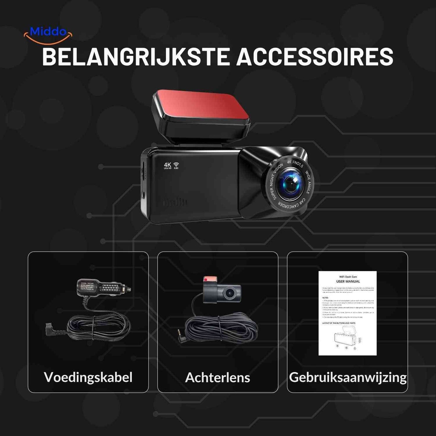 DriveGuard™ Dashcam | 4K video, WiFi and GPS tracking