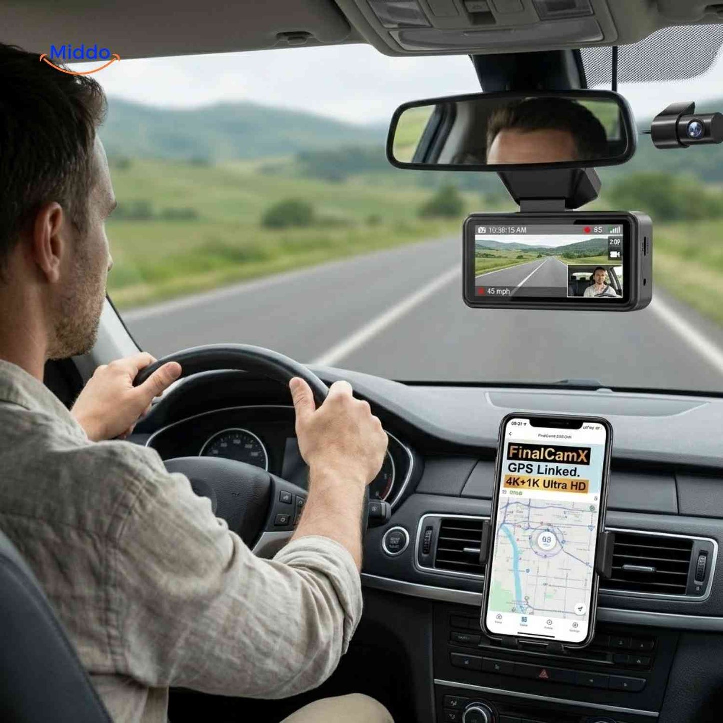 DriveGuard™ Dashcam | 4K video, WiFi and GPS tracking
