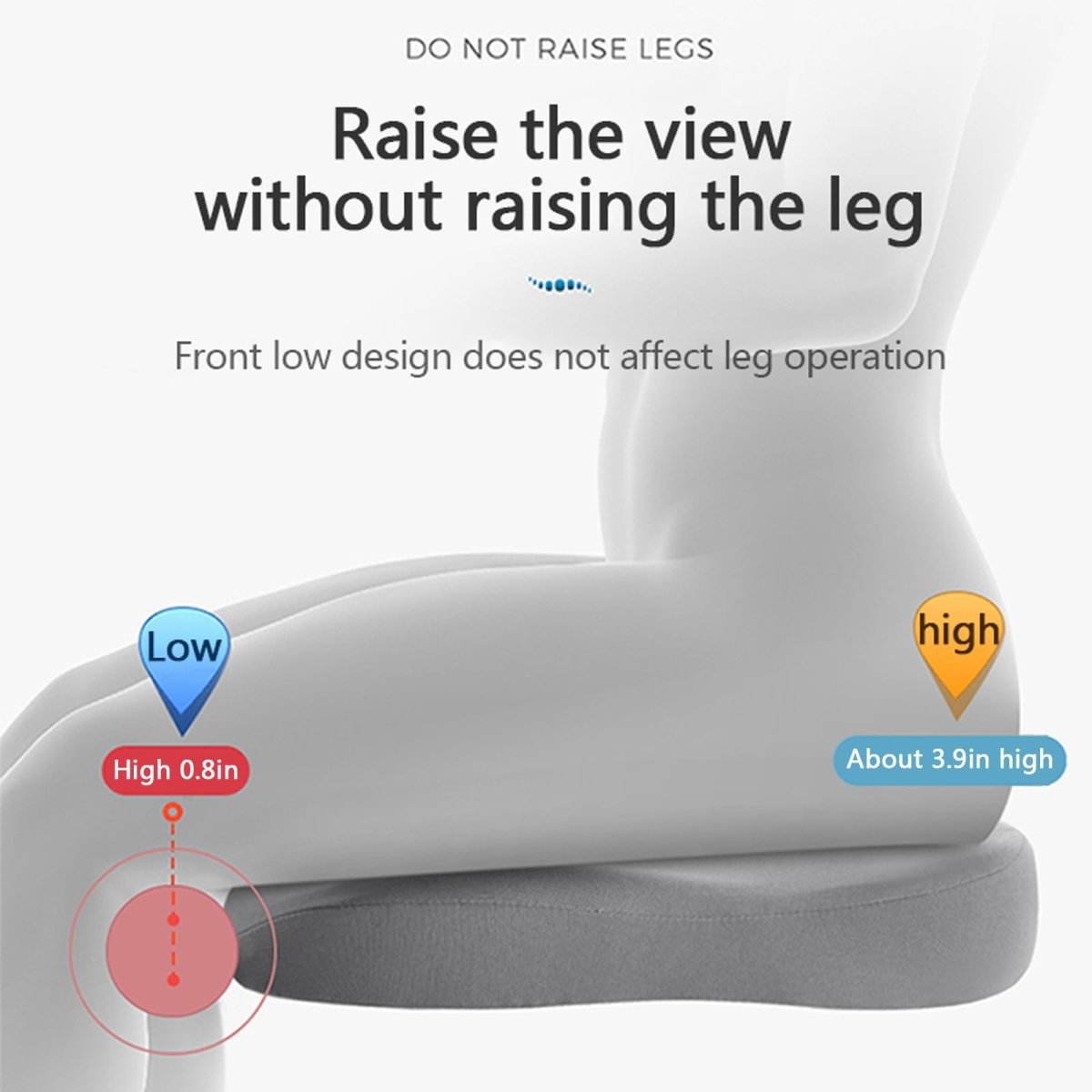 DriveUp Car Booster Cushion – Memory Foam Seat Riser for Extra Height & Driving Comfort