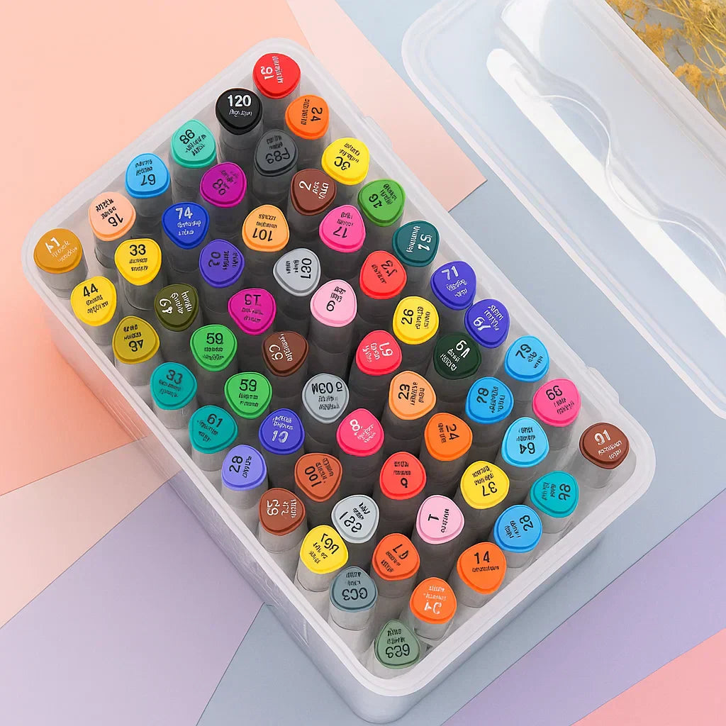 Dual-Tip Washable Art Markers for Kids & Adults