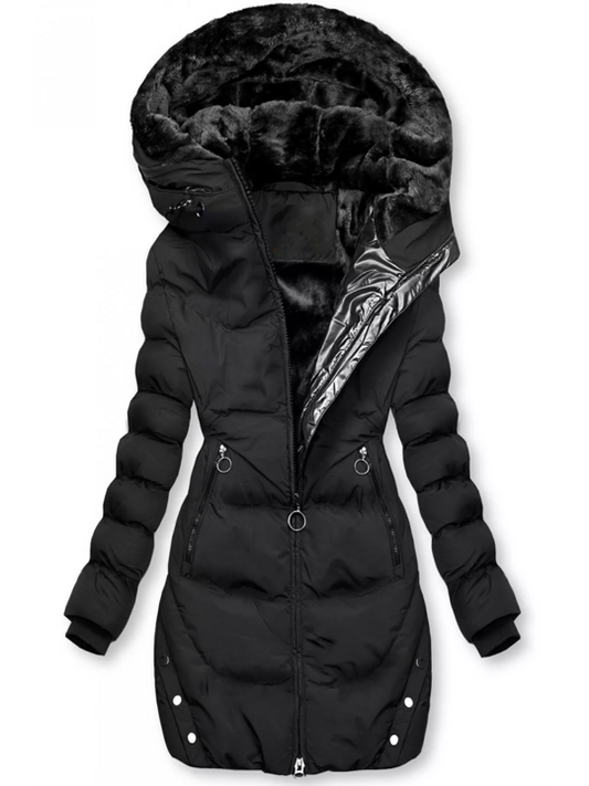 Women's Hooded Puffer Coat - Image 1