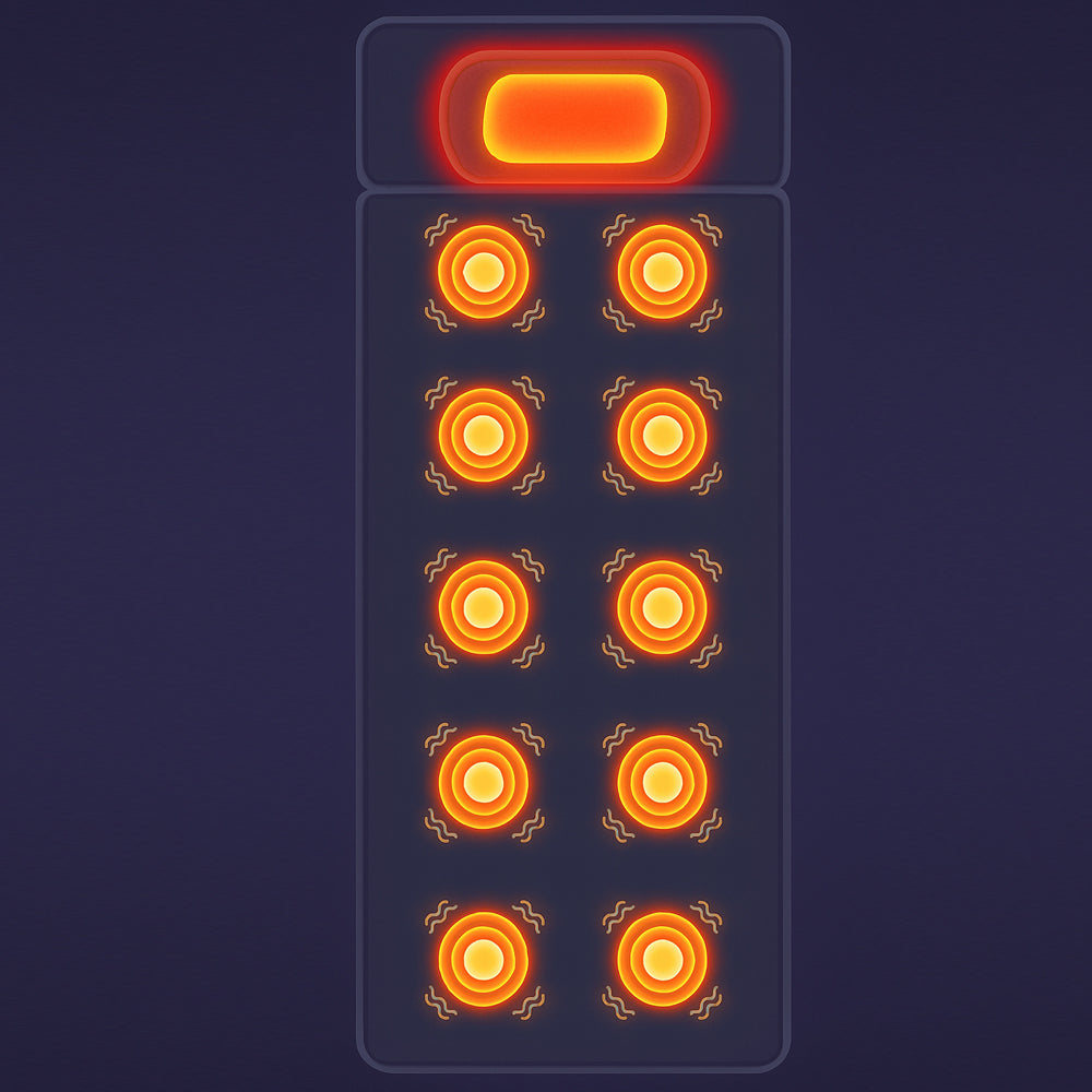 Electric Massage Mat with Heat and 10 Zones - Total Relaxation from Neck to Feet
