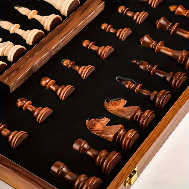 Elegant Chess Set with Detailed Pieces