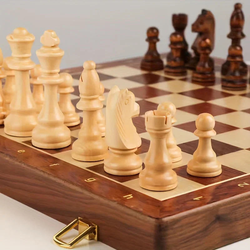 Elegant Chess Set with Detailed Pieces