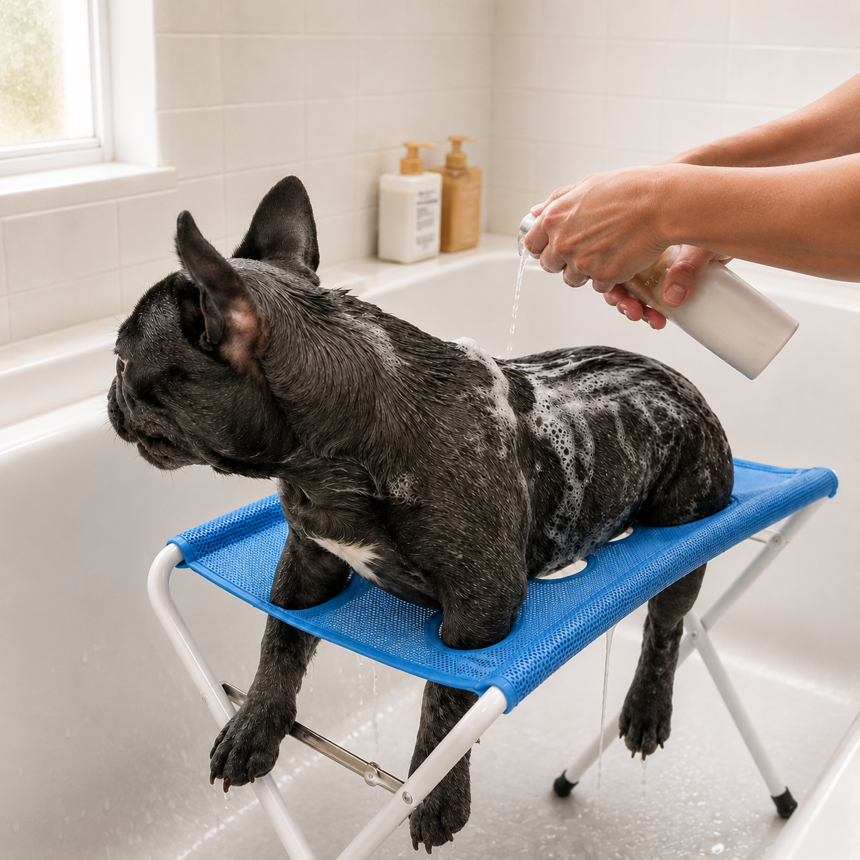 Elevated Non-Slip Pet Bathing Platform