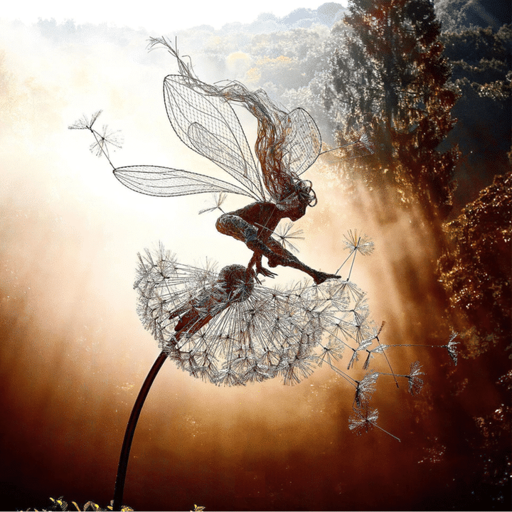 Enchanting Garden Statue: Fairy Tale Elf Decoration for Outdoors
