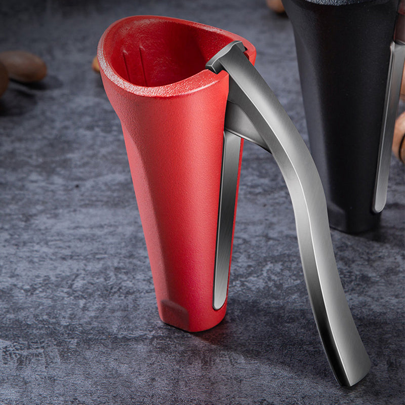 Ergonomic Nutcracker in Red and Black Aluminum