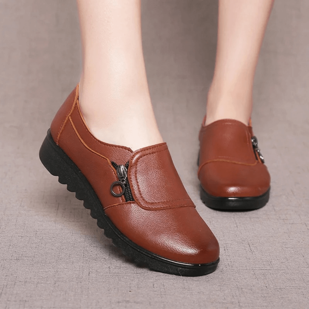 Fabricia | Orthopedic Slip-Ons with Zipper