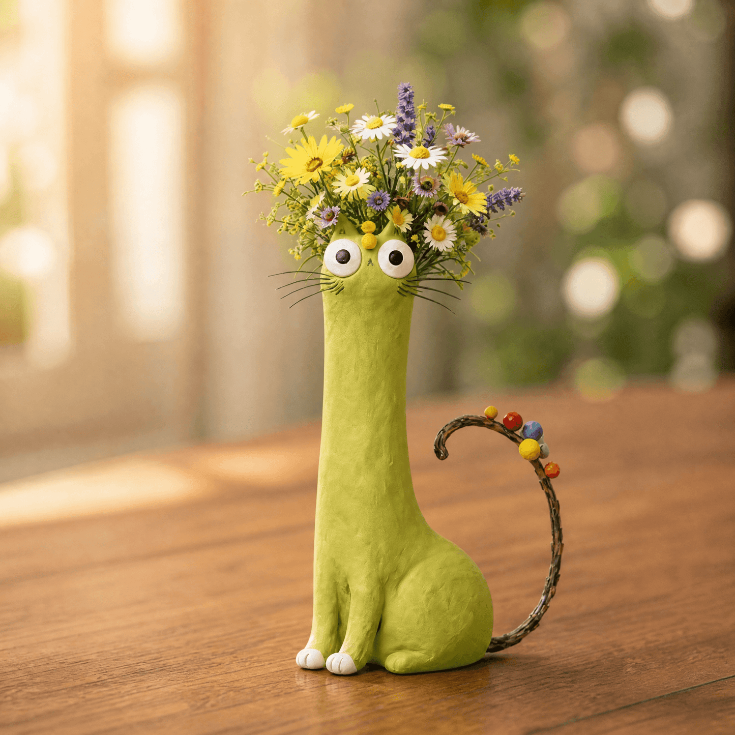 Felina™ – Handmade Ceramic Cat Flower Vase