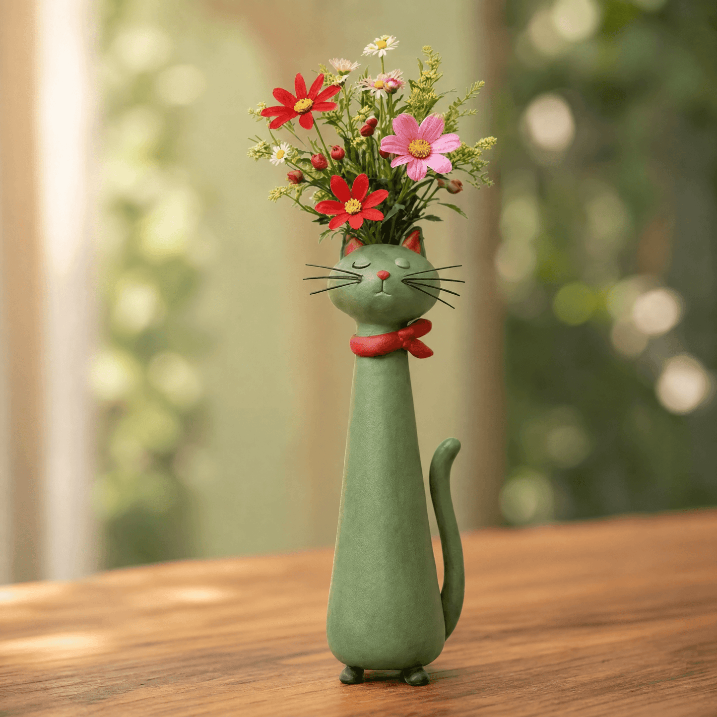 Felina™ – Handmade Ceramic Cat Flower Vase
