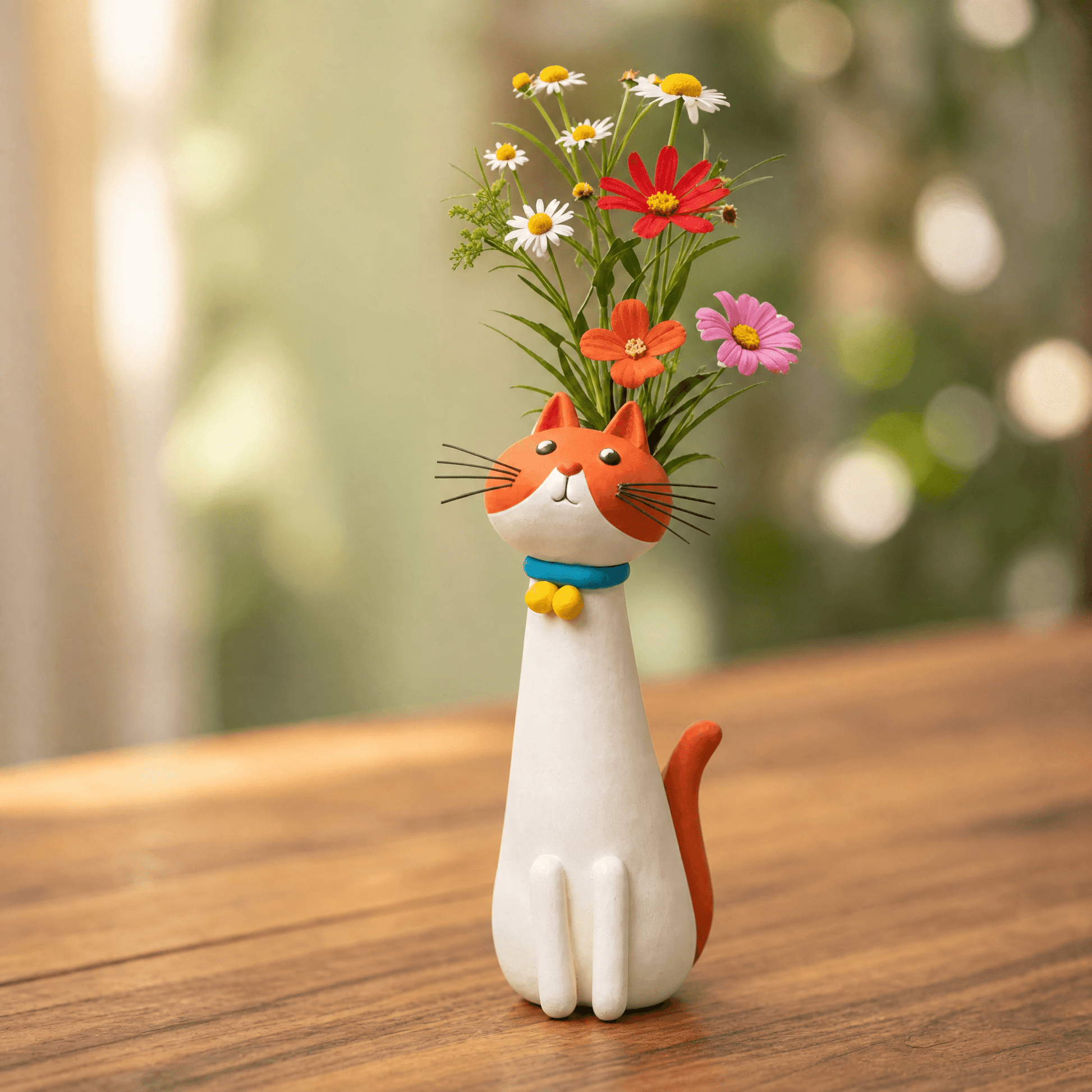 Felina™ – Handmade Ceramic Cat Flower Vase