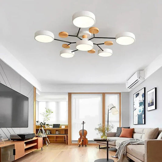 Flexible LED Ceiling Light with Adjustable Arms and Dimmable Function