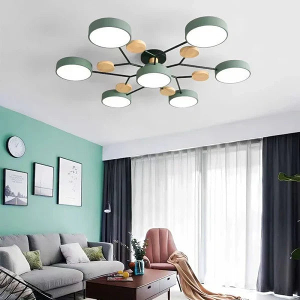 Flexible LED Ceiling Light with Adjustable Arms and Dimmable Function