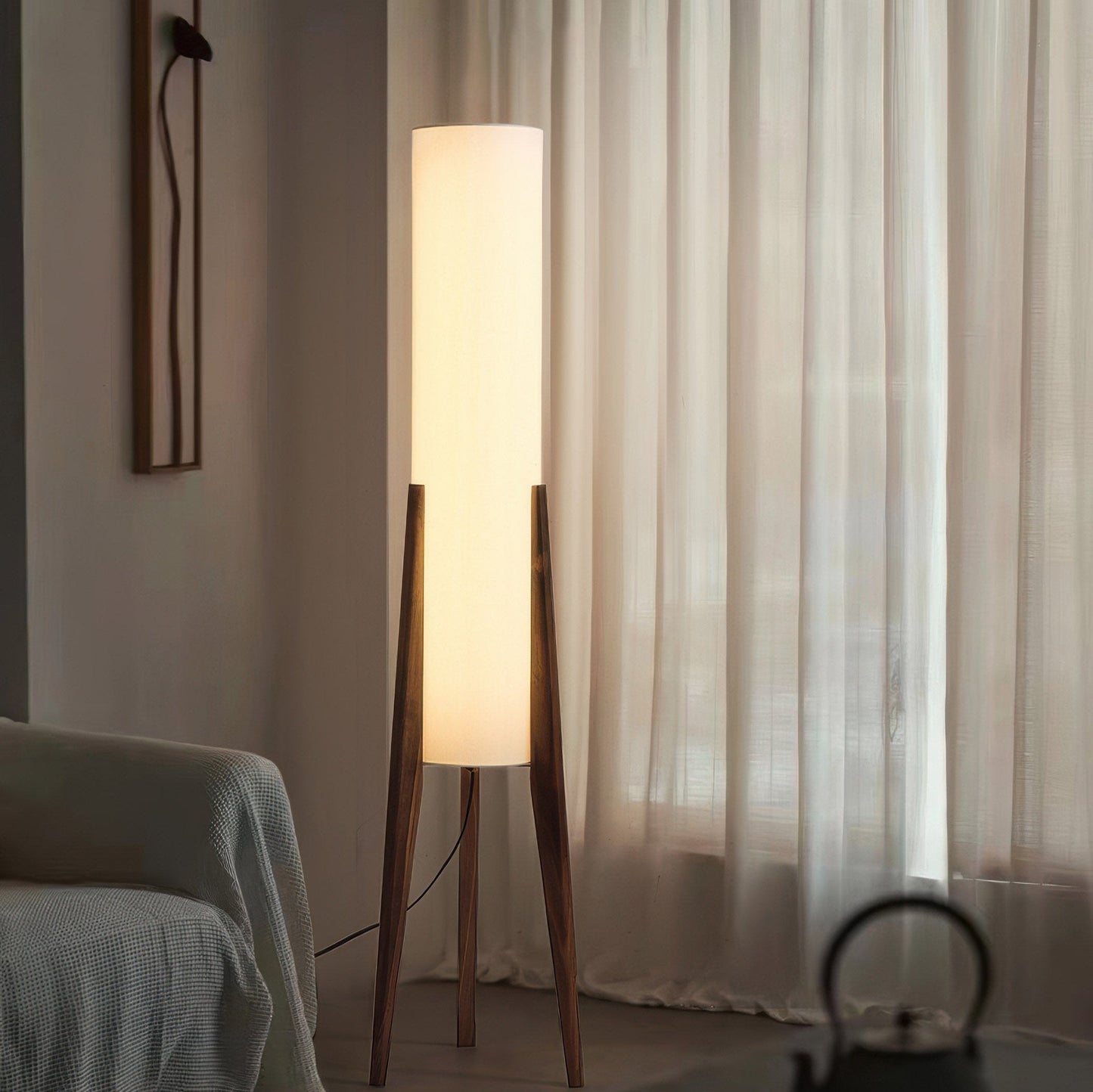 Floor Lamp in Walnut - Modern & Retro Design | Art Lamp