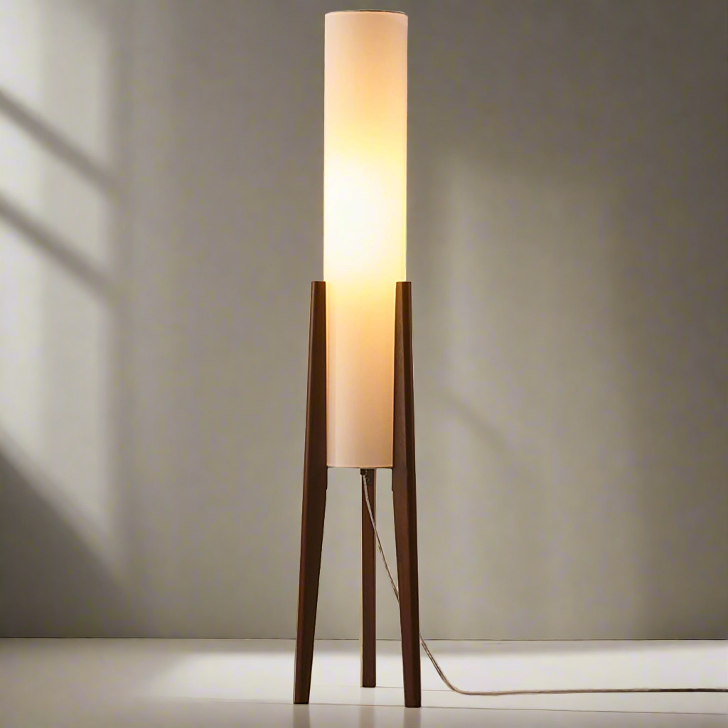 Floor Lamp in Walnut - Modern & Retro Design | Art Lamp