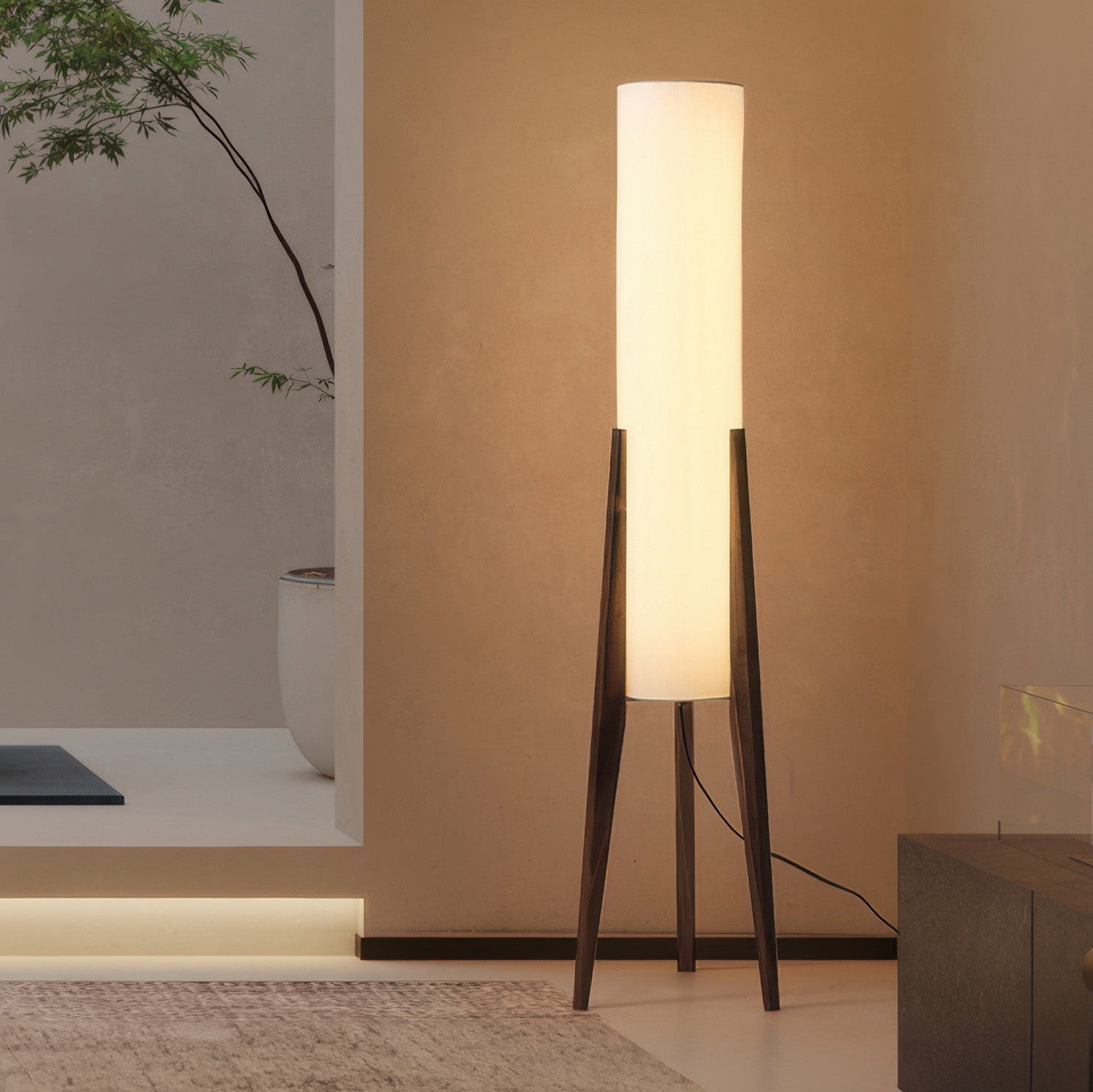 Floor Lamp in Walnut - Modern & Retro Design | Art Lamp