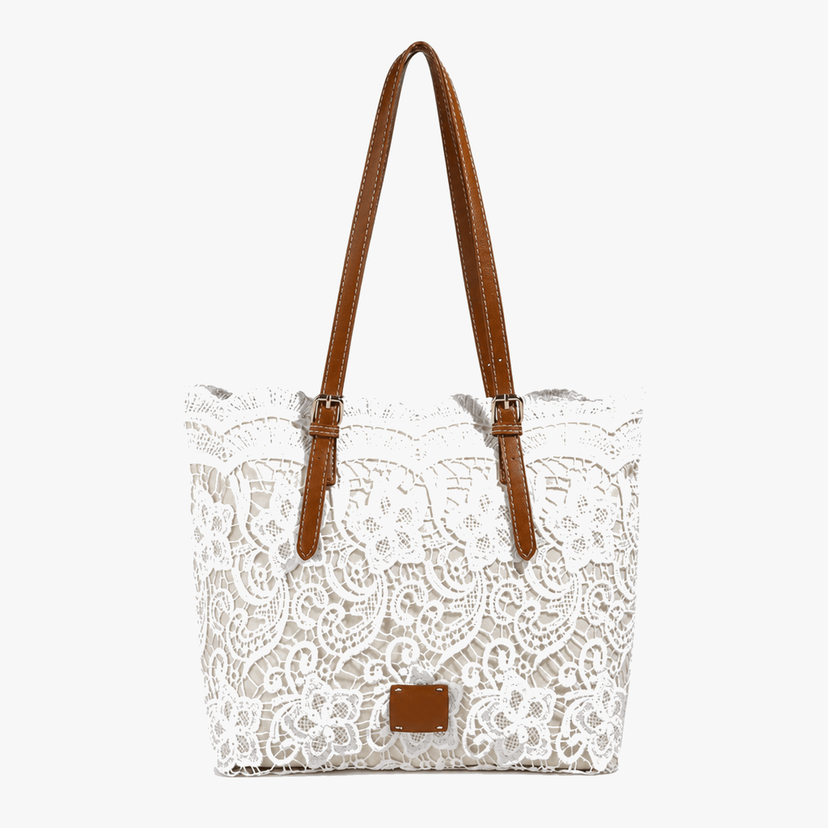 Floral Lace Shoulder Tote